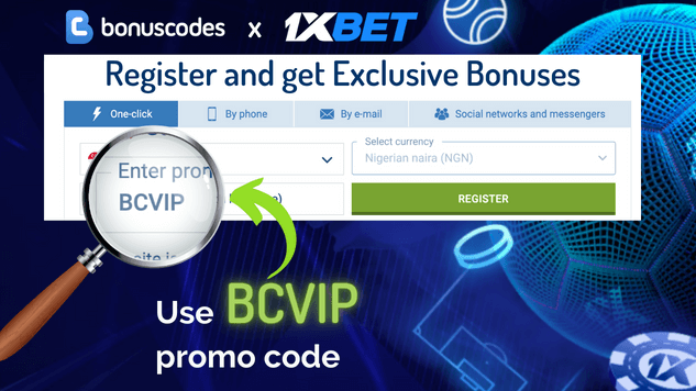 register with 1xbet promo code nigeria